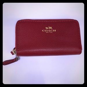 Coach Double Zip Card holder Wallet💋